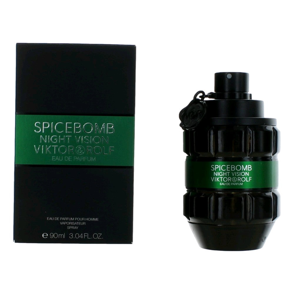 Bottle of Spicebomb Night Vision by Viktor & Rolf, 3 oz Eau De Parfum Spray for Men